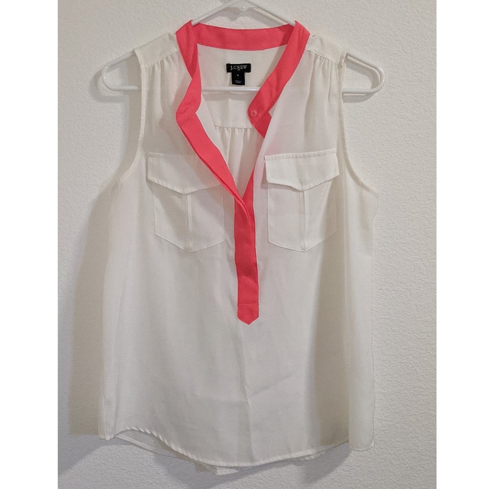 JCrew Factory Button-Up Tank Sz 4 EUC